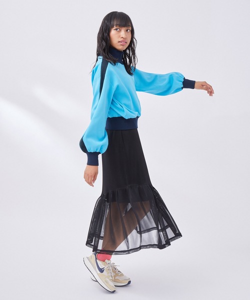 NERGY(ナージー)の「ダブルラッセルケープスカート(スカート・レディース・グレー/ブラック・FREE)」の19枚目の写真