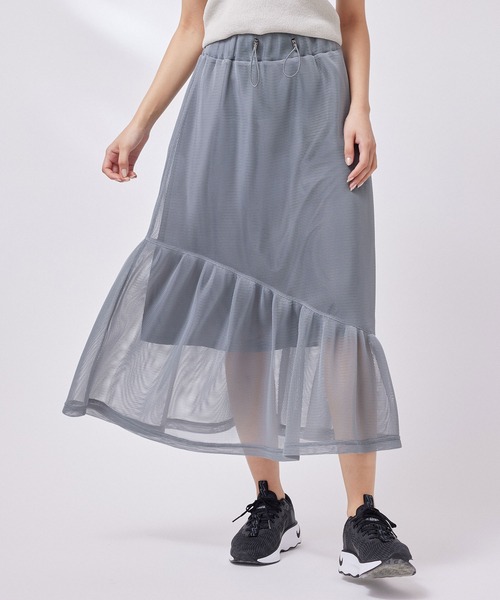 NERGY(ナージー)の「ダブルラッセルケープスカート(スカート・レディース・グレー/ブラック・FREE)」の8枚目の写真