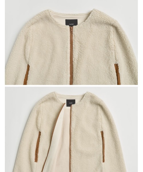 Re:EDIT（リエディ）の「ムートンボアパイピングフレアポンチョ（ポンチョ・レディース・アイボリー・MEDIUM/LARGE）」の16枚目の写真