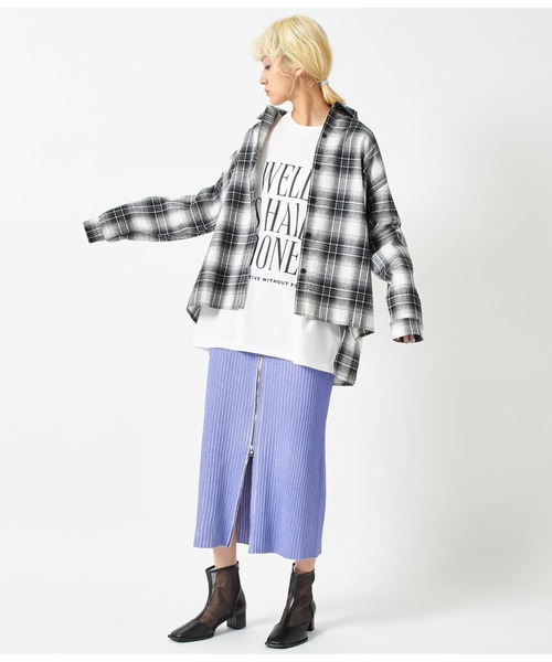 ANAP(アナップ)の「4柄アソートロングスリーブTシャツ(Tシャツ/カットソー・レディース・ダークグレー/ブラック/ライトグレー/ホワイト・FREE)」の20枚目の写真