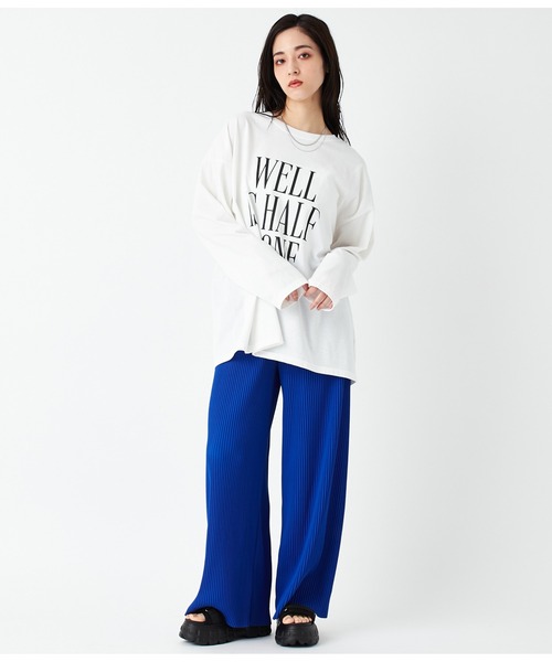 ANAP(アナップ)の「4柄アソートロングスリーブTシャツ(Tシャツ/カットソー・レディース・ダークグレー/ブラック/ライトグレー/ホワイト・FREE)」の6枚目の写真