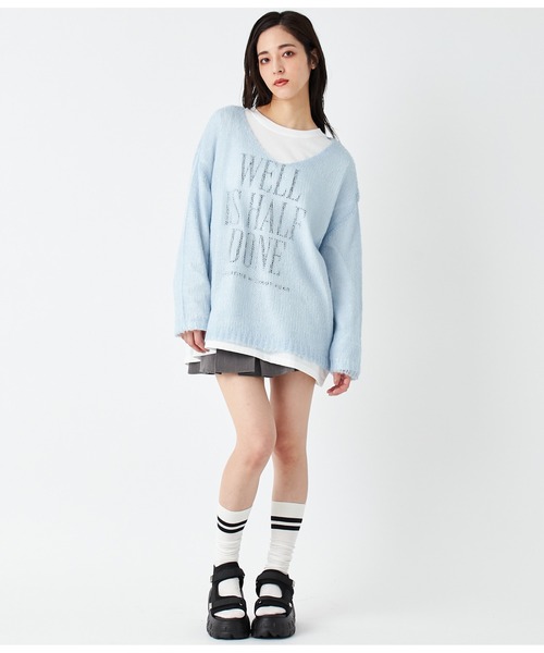 ANAP(アナップ)の「4柄アソートロングスリーブTシャツ(Tシャツ/カットソー・レディース・ダークグレー/ブラック/ライトグレー/ホワイト・FREE)」の10枚目の写真