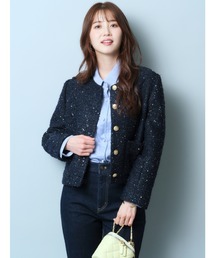 【完売品】JUSGLITTY ジャスグリッティー　キラキラツイードジャケット JUSGLITTY（ジャスグリッティー）の「キラキラツィード