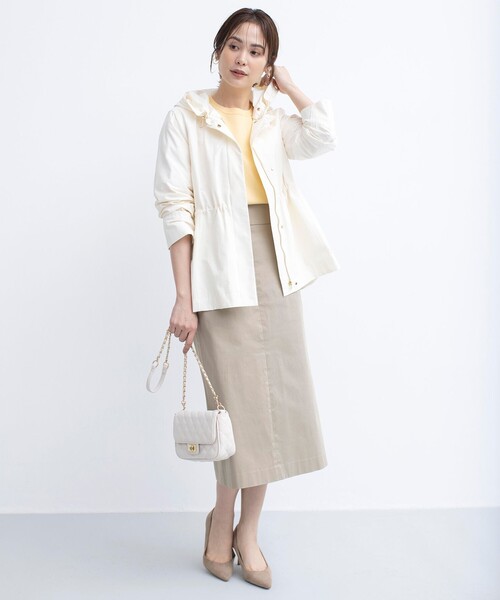 【セール】【WEB限定】サテンストレッチ Iラインスカート（スカート）｜組曲（クミキョク）