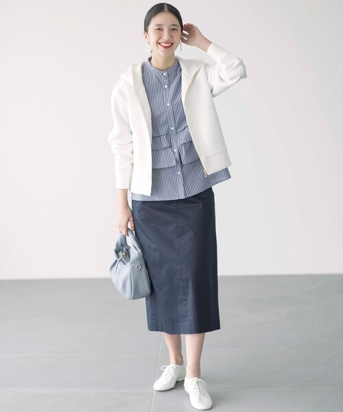 【セール】【WEB限定】サテンストレッチ Iラインスカート（スカート）｜組曲（クミキョク）