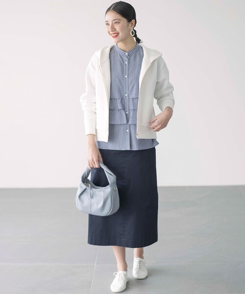 【セール】【WEB限定】サテンストレッチ Iラインスカート（スカート）｜組曲（クミキョク）