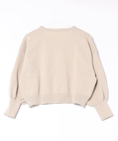 POU DOU DOU（プードゥドゥ）の「ぷっくり袖スポンディッシュカーディガン（ニット/セーター・レディース・ブルー/ブラック/ライトグリーン/キナリ・3）」の5枚目の写真