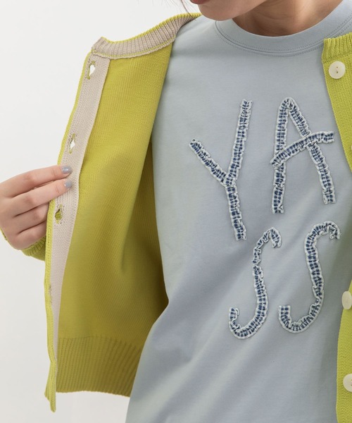 POU DOU DOU（プードゥドゥ）の「ぷっくり袖スポンディッシュカーディガン（ニット/セーター・レディース・ブルー/ブラック/ライトグリーン/キナリ・3）」の22枚目の写真