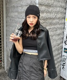 rienda（リエンダ）の「ノーカラーラビットファーショートCT（その他 