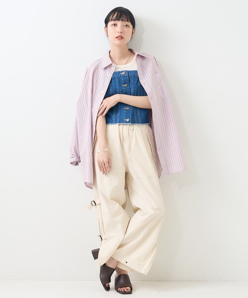 FREAK'S STORE（フリークスストア）の「マルチウェイ デニムチューブトップ / ビスチェ（キャミソール・レディース・ブルー/ブラック/サックスブルー・ﾌﾘ-）」の20枚目の写真