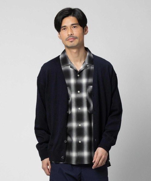 BACK NUMBER(バックナンバー)の「【BACK NUMBER】天竺編み長袖カーディガン(カーディガン/ボレロ・メンズ・ネイビー/グリーン/ライトブラウン・S/M/L/XL)」の3枚目の写真