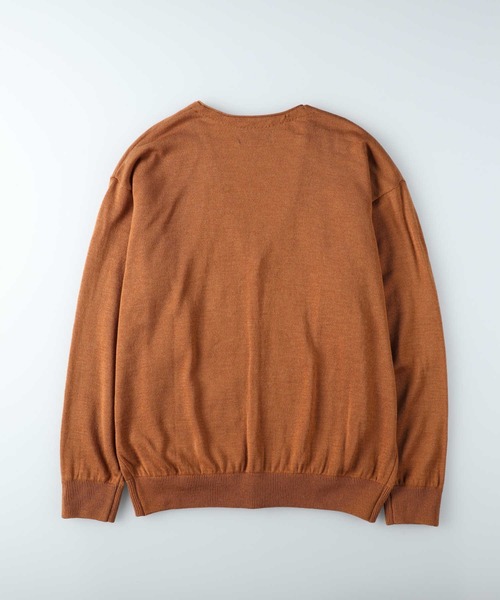 BACK NUMBER(バックナンバー)の「【BACK NUMBER】天竺編み長袖カーディガン(カーディガン/ボレロ・メンズ・ネイビー/グリーン/ライトブラウン・S/M/L/XL)」の7枚目の写真