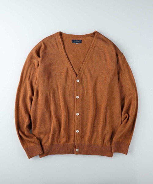 BACK NUMBER(バックナンバー)の「【BACK NUMBER】天竺編み長袖カーディガン(カーディガン/ボレロ・メンズ・ネイビー/グリーン/ライトブラウン・S/M/L/XL)」の12枚目の写真