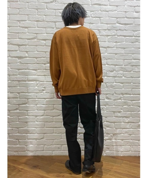BACK NUMBER(バックナンバー)の「【BACK NUMBER】天竺編み長袖カーディガン(カーディガン/ボレロ・メンズ・ネイビー/グリーン/ライトブラウン・S/M/L/XL)」の9枚目の写真