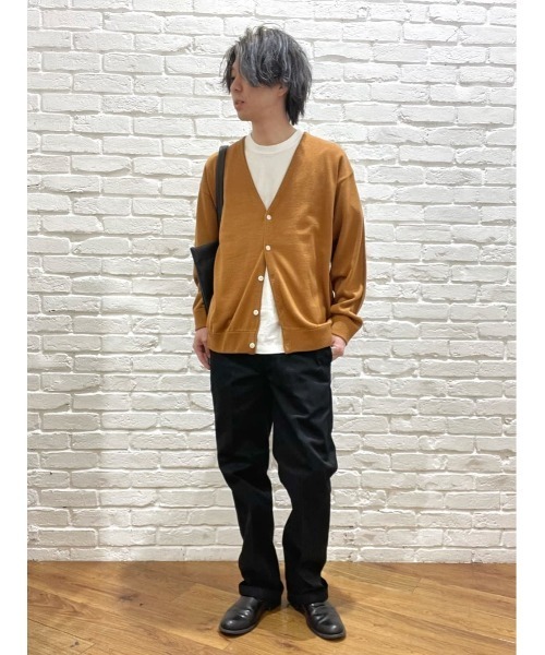 BACK NUMBER(バックナンバー)の「【BACK NUMBER】天竺編み長袖カーディガン(カーディガン/ボレロ・メンズ・ネイビー/グリーン/ライトブラウン・S/M/L/XL)」の8枚目の写真