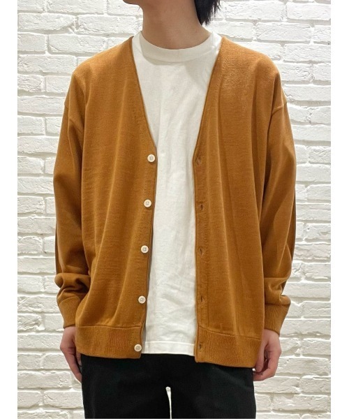 BACK NUMBER(バックナンバー)の「【BACK NUMBER】天竺編み長袖カーディガン(カーディガン/ボレロ・メンズ・ネイビー/グリーン/ライトブラウン・S/M/L/XL)」の10枚目の写真