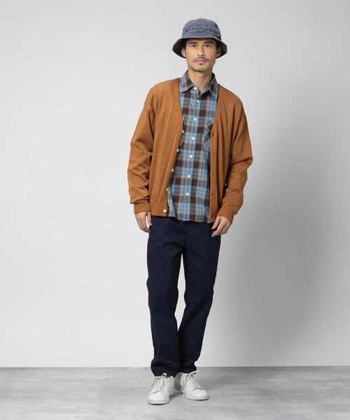 BACK NUMBER(バックナンバー)の「【BACK NUMBER】天竺編み長袖カーディガン(カーディガン/ボレロ・メンズ・ネイビー/グリーン/ライトブラウン・S/M/L/XL)」の14枚目の写真