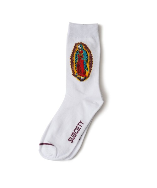 Subciety(サブサエティ)の「SKULL MARIA SOCKS(ソックス/靴下・メンズ・ブラック/ホワイト・FREE)」の8枚目の写真