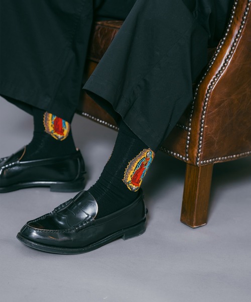 Subciety（サブサエティ）の「SKULL MARIA SOCKS（ソックス/靴下・メンズ・ブラック/ホワイト・FREE）」の21枚目の写真