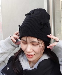 CORNERS（コーナーズ）の「リボンニット帽（ニットキャップ/ビーニー