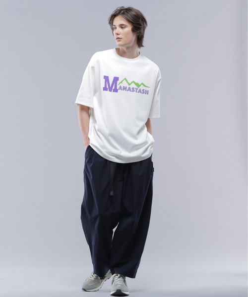 MANASTASH（マナスタッシュ）の「MANASTASH/マナスタッシュ/RE:POLY TEE 93/リポリTシャツ93（Tシャツ/カットソー・メンズ・オレンジ/ブラック/ホワイト・M/L/XL/S）」の5枚目の写真