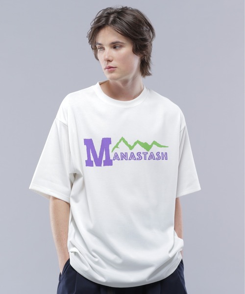 MANASTASH（マナスタッシュ）の「MANASTASH/マナスタッシュ/RE:POLY TEE 93/リポリTシャツ93（Tシャツ/カットソー・メンズ・オレンジ/ブラック/ホワイト・M/L/XL/S）」の4枚目の写真