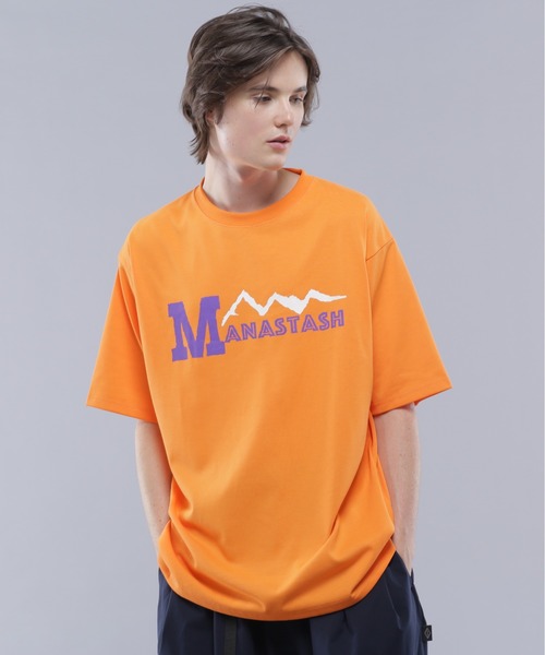 MANASTASH（マナスタッシュ）の「MANASTASH/マナスタッシュ/RE:POLY TEE 93/リポリTシャツ93（Tシャツ/カットソー・メンズ・オレンジ/ブラック/ホワイト・M/L/XL/S）」の8枚目の写真
