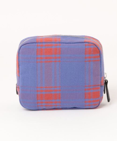 Vivienne Westwood(ヴィヴィアンウエストウッド)の「テクスチャーチェックラフステッチオーブ刺繍ポーチ(ポーチ・レディース・クリーム/ピンク系・FREE)」の3枚目の写真