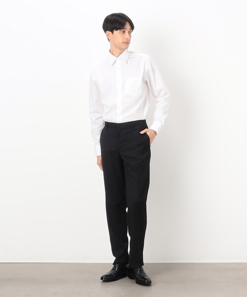 COMME CA ISM(コムサイズム)の「【イージーケア】ポリエステル コットン ブロード ドレスシャツ(ビジネスシャツ・メンズ・ホワイト・S/XL/L/M)」の3枚目の写真