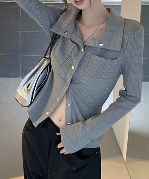 HALEY PESCA(ヘーリーペスカ)の「HALEY PESCA/襟付き 2wayポケット付きカットソー(Tシャツ/カットソー・レディース・ホワイト/グレー・LARGE/MEDIUM/X-LARGE)」の8枚目の写真