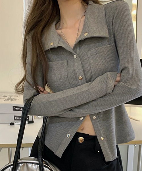 HALEY PESCA(ヘーリーペスカ)の「HALEY PESCA/襟付き 2wayポケット付きカットソー(Tシャツ/カットソー・レディース・ホワイト/グレー・LARGE/MEDIUM/X-LARGE)」の10枚目の写真