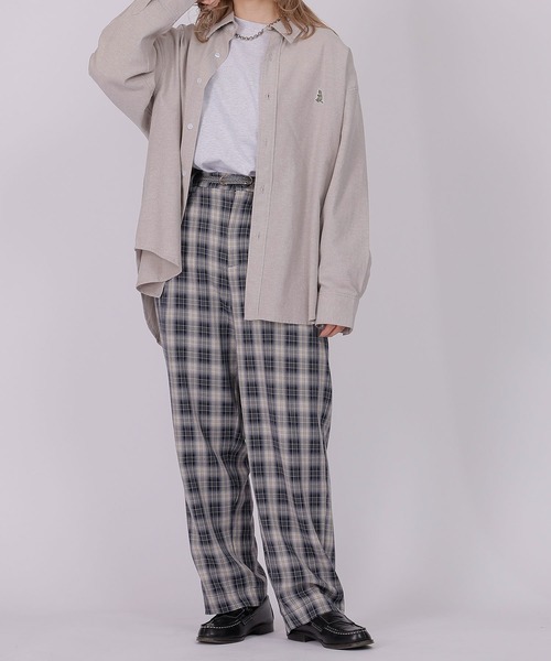 【セール】チェックゆるテーパードパンツ/ユニセックス（その他パンツ）｜DOUBLE NAME（ダブルネーム）