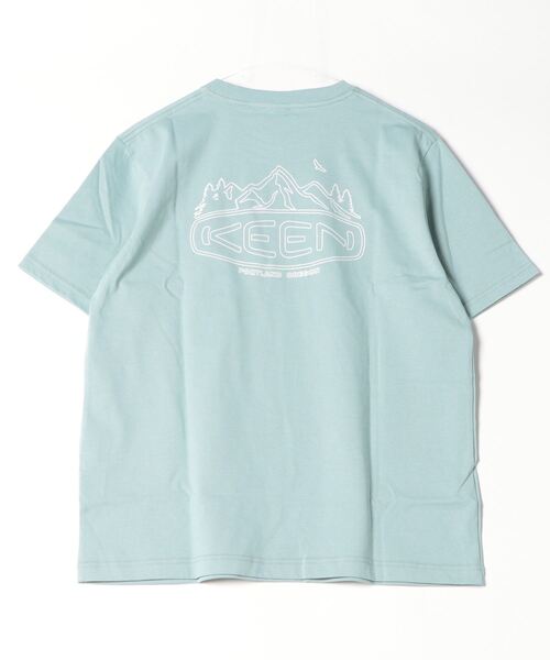 KEEN(キーン)の「OC/RP HOOD LOGO TEE WS / オーシーアールピー フッド ロゴ ティー ウィメンズ / レディース Tシャツ(Tシャツ/カットソー・レディース・サックスブルー・L/M/S/XS)」の2枚目の写真