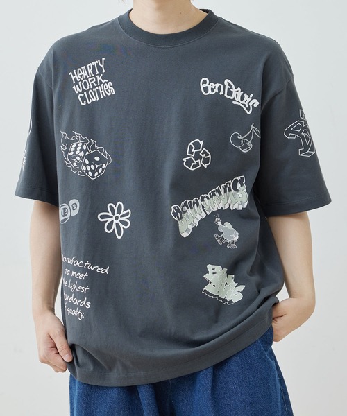 【BENDAVIS別注】j.n.r.d/落書き総柄プリントTシャツ（Tシャツ/カットソー）｜BEN DAVIS（ベンデイビス）