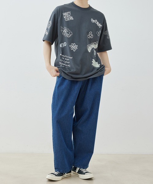 【BENDAVIS別注】j.n.r.d/落書き総柄プリントTシャツ（Tシャツ/カットソー）｜BEN DAVIS（ベンデイビス）