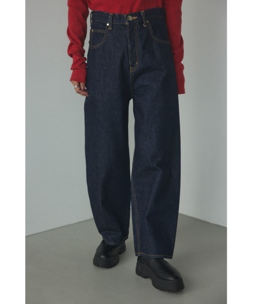 BLACK BY MOUSSY(ブラックバイマウジー)の「■PUNA one wash long denim(プナワンウォッシュロングデニム)(デニムパンツ・レディース・ダークブルー・23inch/24inch/25inch/26inch)」の9枚目の写真