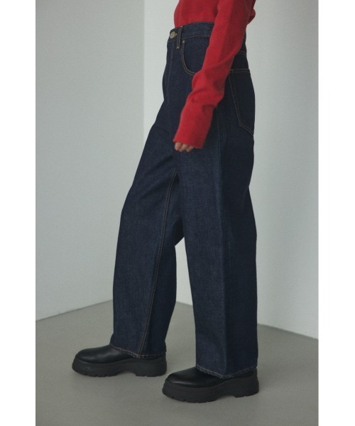 BLACK BY MOUSSY(ブラックバイマウジー)の「■PUNA one wash long denim(プナワンウォッシュロングデニム)(デニムパンツ・レディース・ダークブルー・23inch/24inch/25inch/26inch)」の11枚目の写真