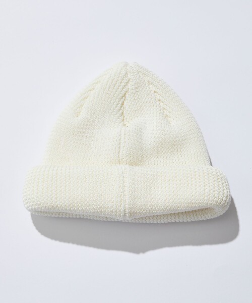 CAHLUMN（カウラム）の「CAHLUMN/カウラム Straw Yarn Roll Knit Cap/ストローヤーン ロールニットキャップ（ニットキャップ/ビーニー・メンズ・オフホワイト/ネイビー/ブラック・ﾌﾘ-）」の12枚目の写真