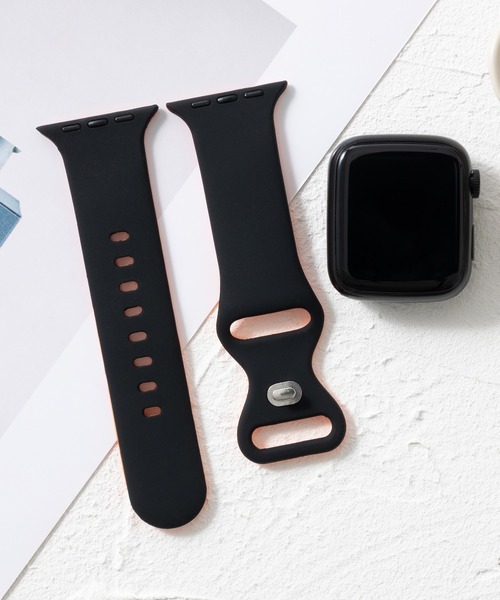 emonique(エモニーク)の「シリコン製 Apple Watch バンド スマートウォッチバンド【38/40/41/42/44/45/49mm対応】(デジタル腕時計・メンズ・グレー/ブラック系その他/ベビーピンク/ブルー/ピンク/ベージュ/ホワイト/ブラック・42/38)」の14枚目の写真