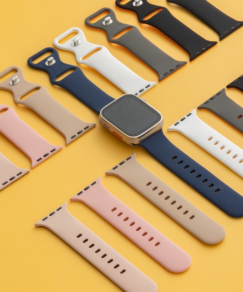 emonique(エモニーク)の「シリコン製 Apple Watch バンド スマートウォッチバンド【38/40/41/42/44/45/49mm対応】(デジタル腕時計・メンズ・グレー/ブラック系その他/ベビーピンク/ブルー/ピンク/ベージュ/ホワイト/ブラック・42/38)」の9枚目の写真
