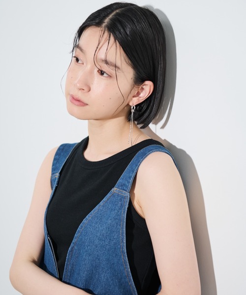 Shelly island（シェリーアイランド）の「ロングチェーンデザインピアス（ピアス（両耳用）・レディース・シルバー/ゴールド・FREE）」の14枚目の写真