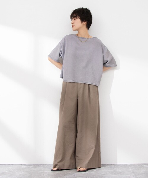 NOLLEY’S（ノーリーズ）の「MY STANDARD Tシャツ（Tシャツ/カットソー・レディース・ピンク/ブラック系その他/ブルー/ホワイト/ホワイト系その他5/ブラック/サーモンピンク/ホワイト系その他6・1/2）」の12枚目の写真