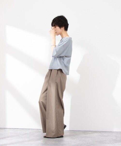 NOLLEY’S（ノーリーズ）の「MY STANDARD Tシャツ（Tシャツ/カットソー・レディース・ピンク/ブラック系その他/ブルー/ホワイト/ホワイト系その他5/ブラック/サーモンピンク/ホワイト系その他6・1/2）」の13枚目の写真