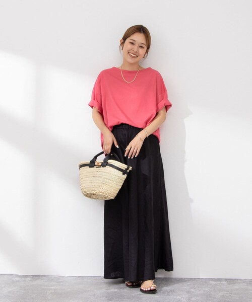 NOLLEY’S（ノーリーズ）の「MY STANDARD Tシャツ（Tシャツ/カットソー・レディース・ピンク/ブラック系その他/ブルー/ホワイト/ホワイト系その他5/ブラック/サーモンピンク/ホワイト系その他6・1/2）」の15枚目の写真