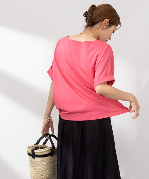 NOLLEY’S（ノーリーズ）の「MY STANDARD Tシャツ（Tシャツ/カットソー・レディース・ピンク/ブラック系その他/ブルー/ホワイト/ホワイト系その他5/ブラック/サーモンピンク/ホワイト系その他6・1/2）」の18枚目の写真