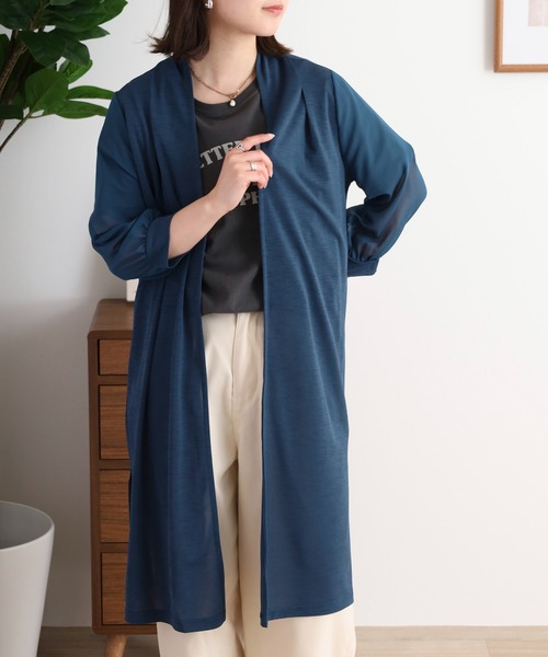 Anna Nicola(アンナニコラ)の「Anna Nicola 袖シアートッパー(その他アウター・レディース・ブラック/ブルーグリーン/グレイッシュブルー/ネイビー/モカ/グレイッシュベージュ・38)」の18枚目の写真