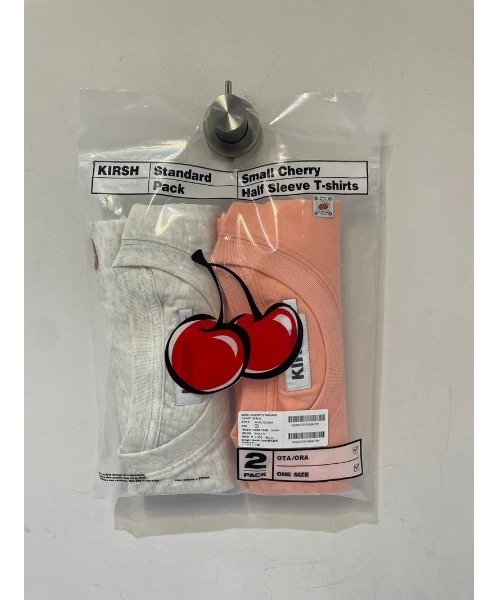 KIRSH(キルシー)の「KIRSH SMALL CHERRY STANDARD T-SHIRT 2PACK(Tシャツ/カットソー・レディース・マルチ/ホワイト×ブラック・ONE SIZE)」の1枚目の写真