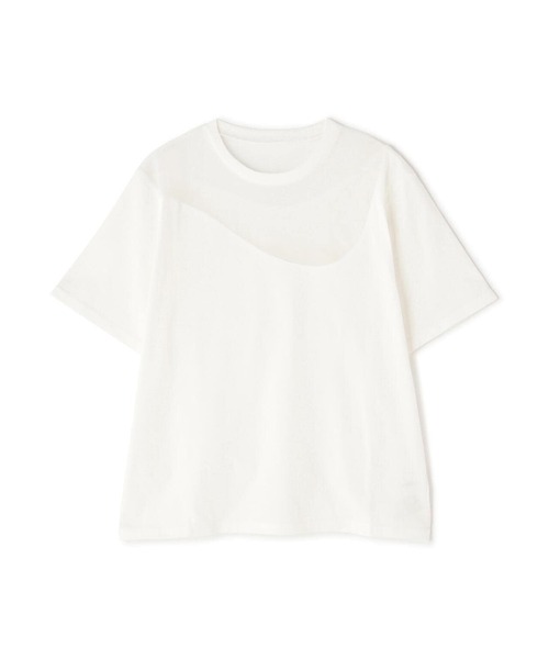 MARECHAL TERRE（マルシャルテル）の「MARECHAL TERRE（マルシャルテル) 切替えシアーTシャツ（Tシャツ/カットソー・レディース・ブラック/ホワイト・2）」の15枚目の写真