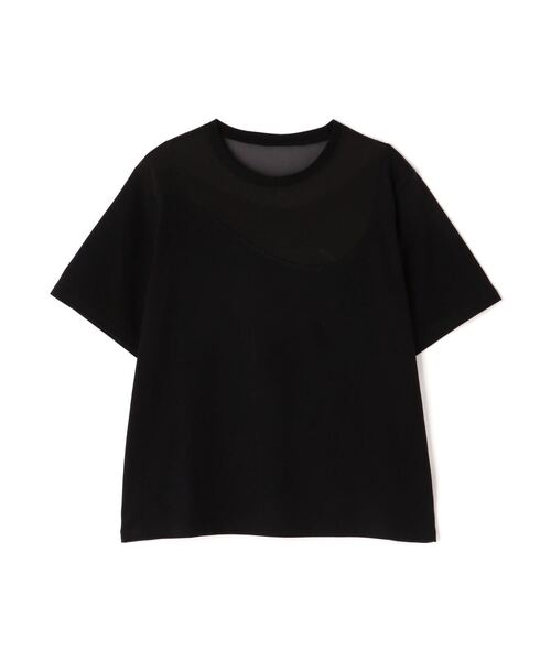 MARECHAL TERRE（マルシャルテル）の「MARECHAL TERRE（マルシャルテル) 切替えシアーTシャツ（Tシャツ/カットソー・レディース・ブラック/ホワイト・2）」の20枚目の写真