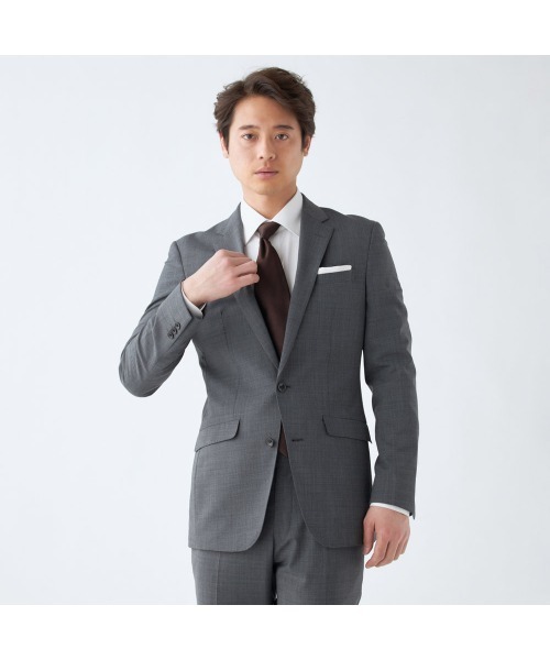 SUIT SELECT 春夏 スーツ ストレッチ洗濯可 チェック柄 ネイビーA5 SUIT SELECT 春夏 スーツ ストレッチ洗濯可 チェック柄 ネイビー